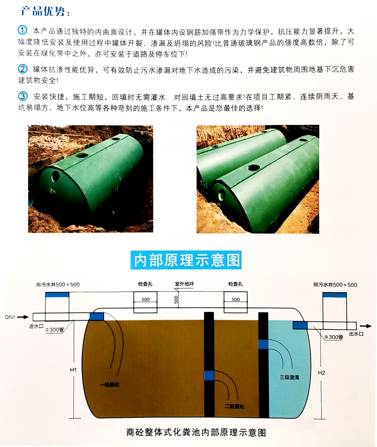 元江玻璃钢化粪池